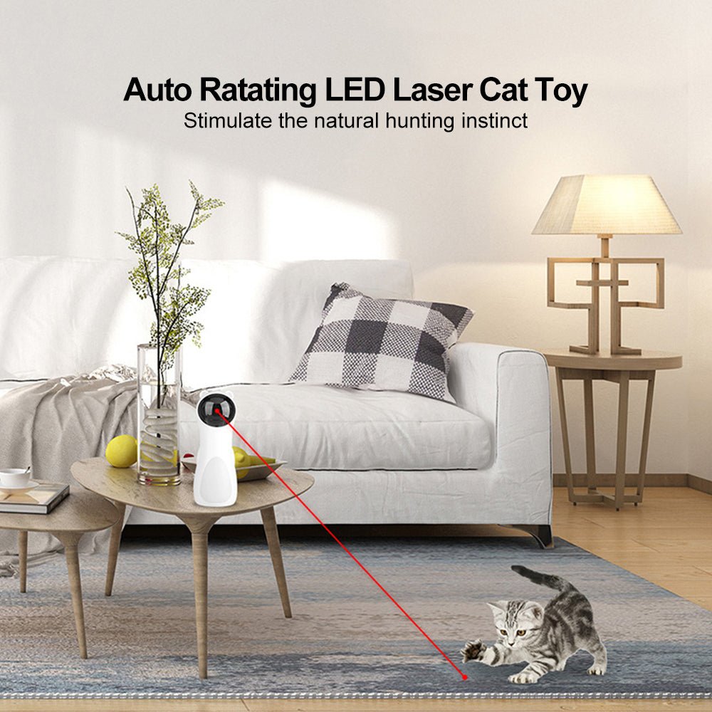 Automatic Laser Cat Toy Bear Laser Cat Toy LED Red Laser Cat Cat Toy Zidora