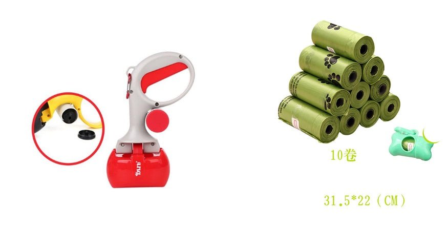 Tragbarer 2-in-1 Kotgreifer von Zidora für eine hygienische und kontaktlose Reinigung beim Gassigehen