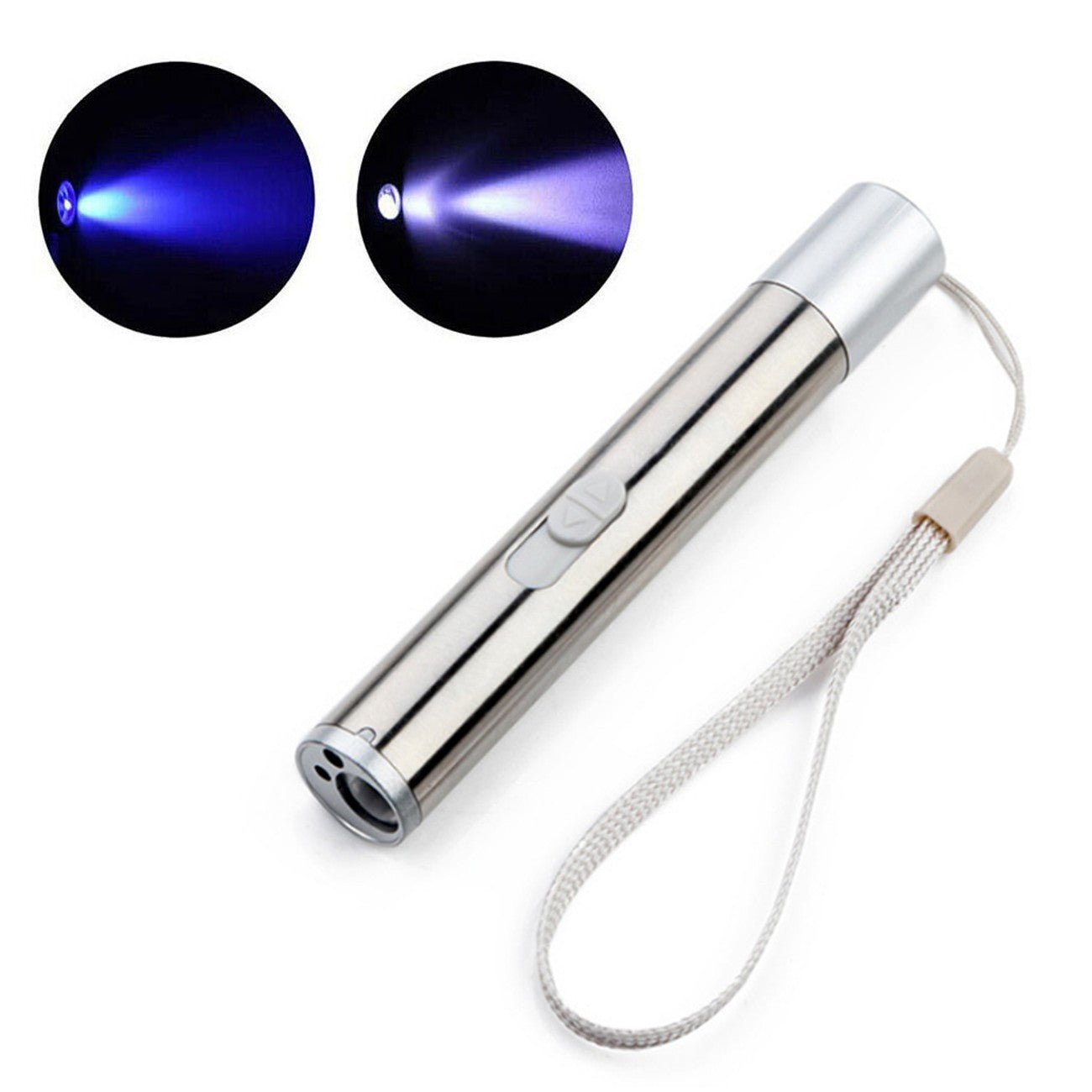 Red Laser Pointer Pen USB Rechargeable LED Light 3 In 1 UV Flashlight Cat Dog Toys Zidora