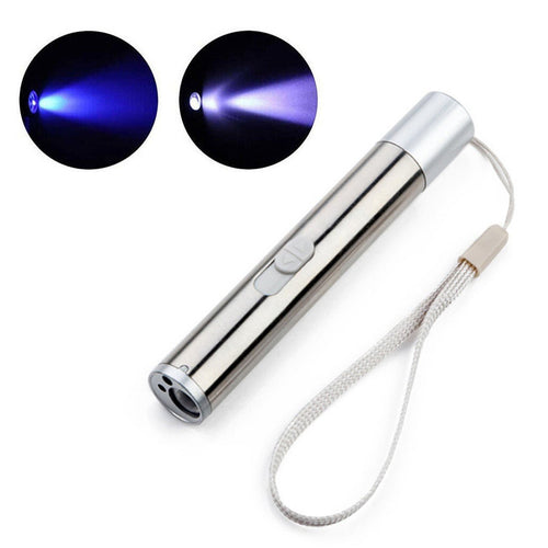 Red Laser Pointer Pen USB Rechargeable LED Light 3 In 1 UV Flashlight Cat Dog Toys Zidora