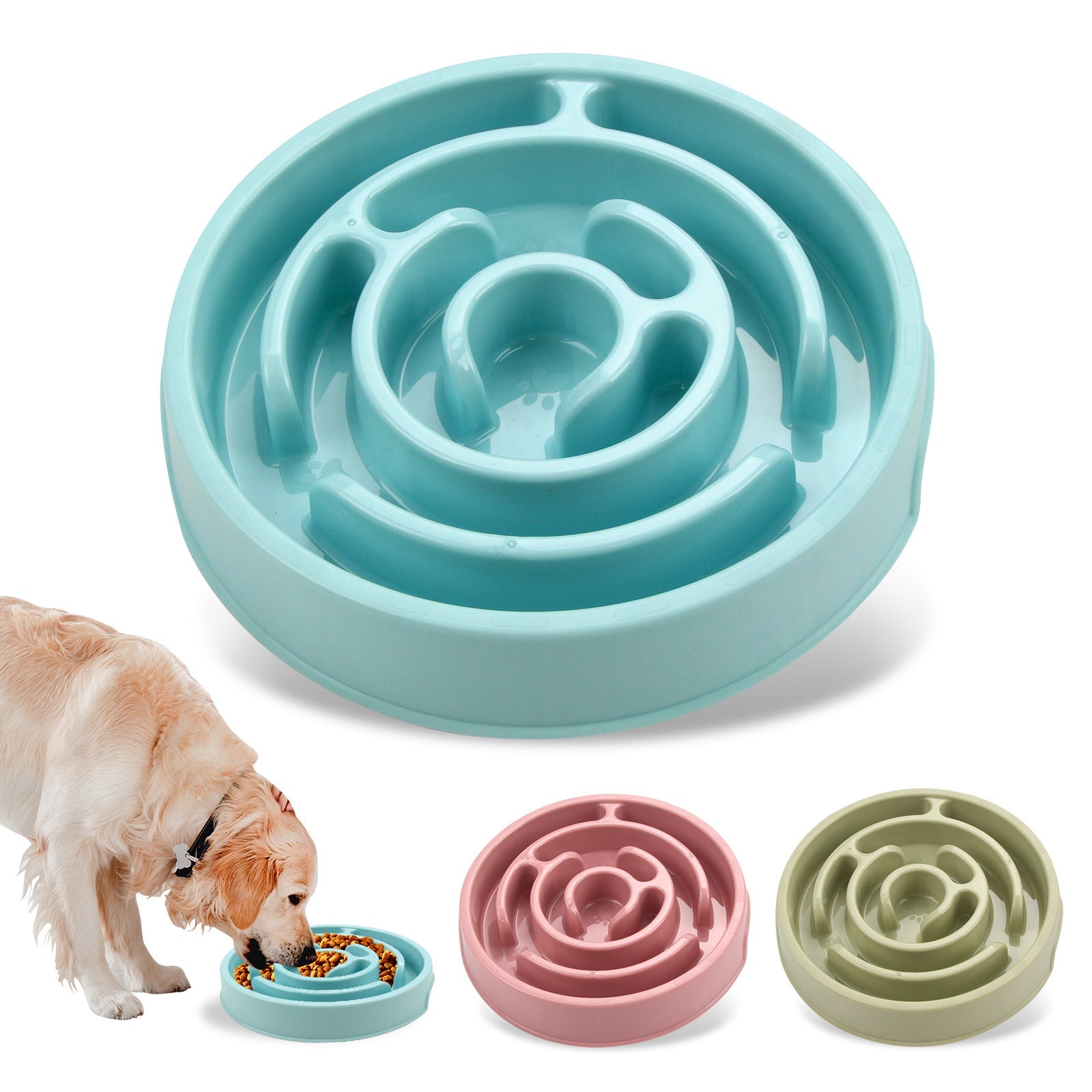 Slow Feeder Dog Bowls Silicone Dog Puzzle Feeder Bowl For Healthy Eating Puppy Slow Feeder Bowl Anti-Choking Dog Slow Feeder Bowls Zidora
