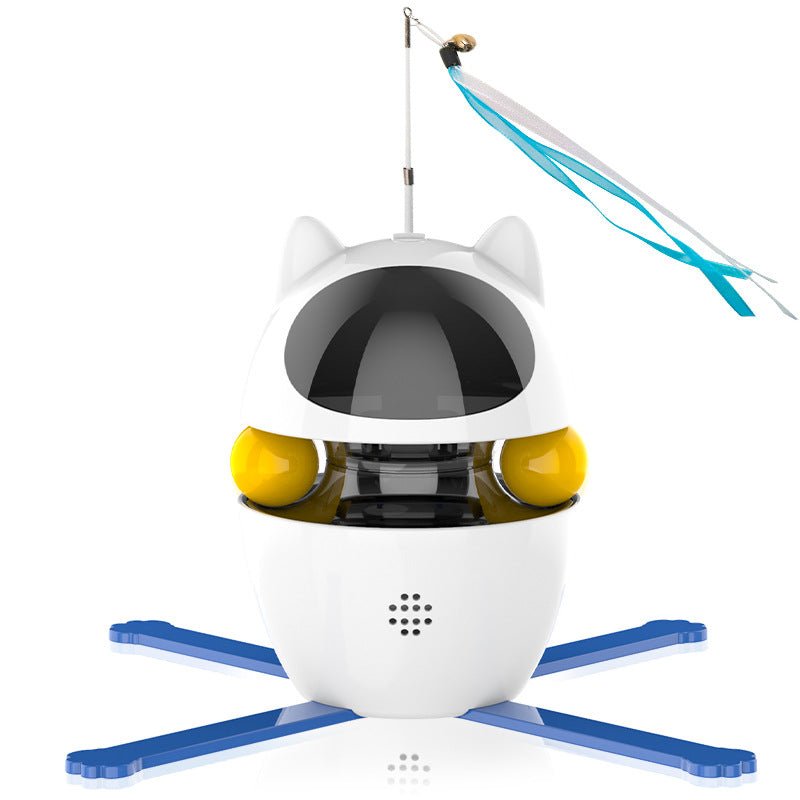 Automatisches Zidora Katzenspielzeug: Interaktiver Spielstab mit auswerfbarem Ball-Set zur Förderung des Jagdtriebs